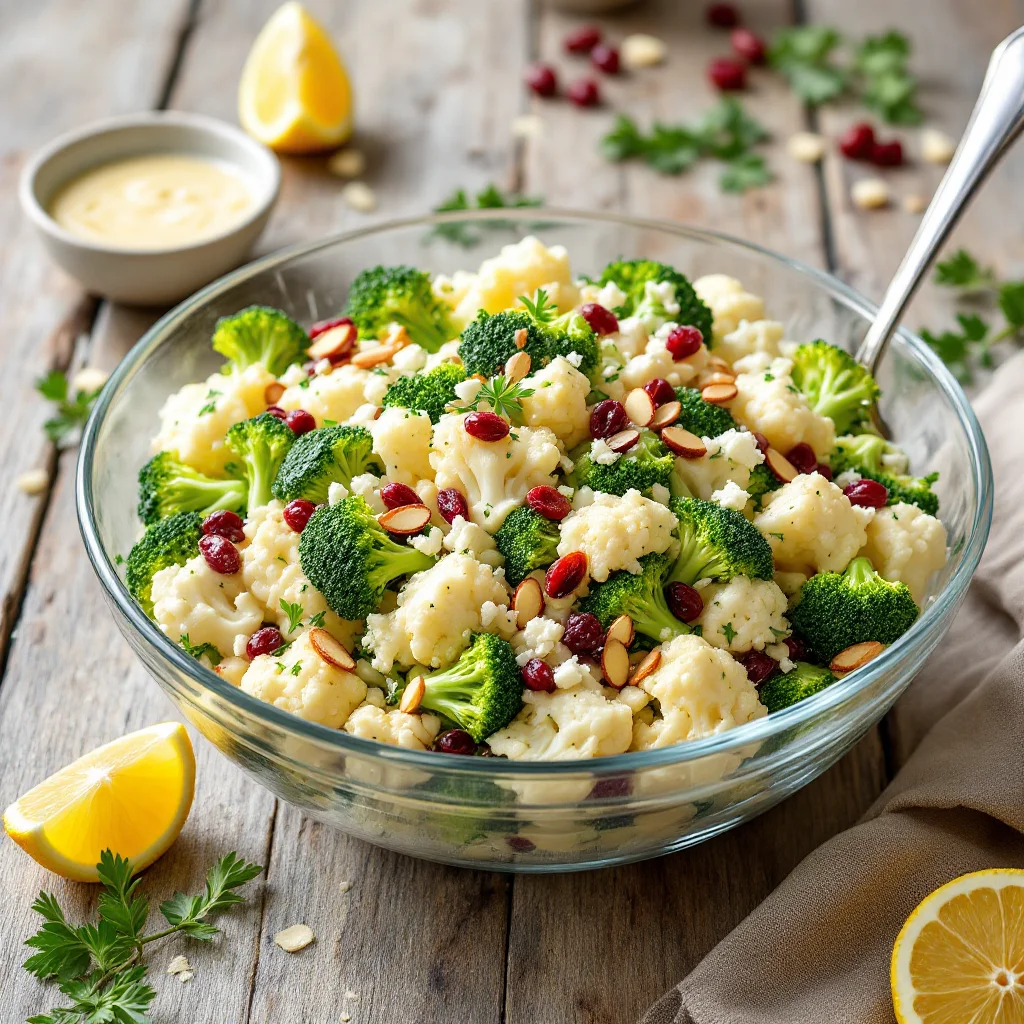 Broccoli and Cauliflower Salad Recipe